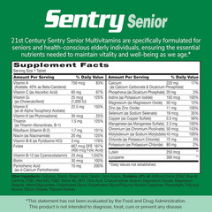 21St Century Sentry Senior Tablets, 265 Count