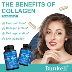 100% Marine Collagen Protein Supports Healthy Skin Hair Nail Bone Anti-aging