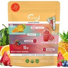 Super Greens Powder Reduce Bloat Digestive Health & More 3 flavors-30 packets US