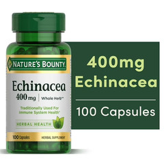 NEW Echinacea 400mg 100 Capsules Nature’s Bounty Immune Support Supplement