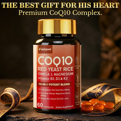 4 Pack CoQ10 200mg with Omega 3 Fatty Acids, 240 Caps Antioxidant/Heart Support
