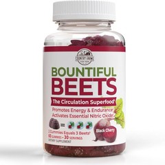 Bountiful Beets Gummies, Circulation Superfood, Promotes Energy and Endurance…