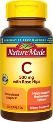 ImmuneBoost 500mg Vitamin C Caplets with Rose Hips – 130-Day Supply