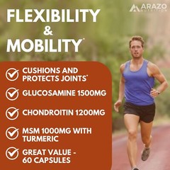 Arazo Nutrition Glucosamine Chondroitin Turmeric Msm Boswellia – Joint Suppor…