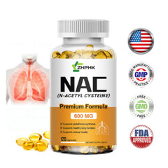 NAC N Acetyl Cysteine 600mg | 120 Caplets | Non-GMO, Gluten Free | by ZHPHK