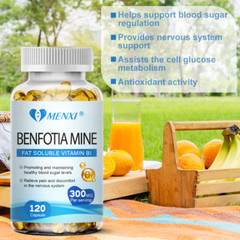 Benfotiamine 300mg (240 Vegetarian Capsules) Vitamin B1 – Gluten Free – Non GMO