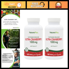 Ultra Cranberry 1000mg Tablets – 180 Sustained Release, Pack of 2 – Urinary Trac
