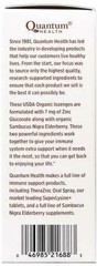 Quantum Health TheraZinc USDA Organic Zinc Lozenges, Eldertry Raspberry, Immune