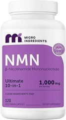NMN Complex 1,000mg – 120 Caps | 10-in-1 NAD+ Booster with Resveratrol, CoQ10 &