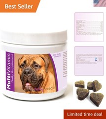 Vet Recommended Bullmastiff Multi-Vitamin 60 Count Soft Chews for Strong Health