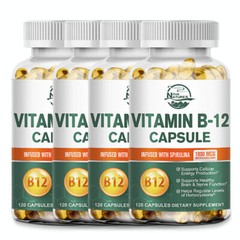 Vitamin B12 Softgels – 1000 mcg Per Serving- Boosts Energy- 120/240/480 Capsules