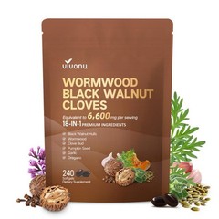 Vivonu 18-in-1 Wormwood Black Walnut Clove Gut Detox Liquid Soft Gels 240 Count