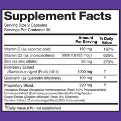 Standard Supplements Elderberry Extract with Quercetin Vitamin C D3 Ginger Zinc