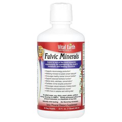 2 X Vital Earth Minerals, Fulvic Minerals, 180 mg, 32 fl oz (946 ml)