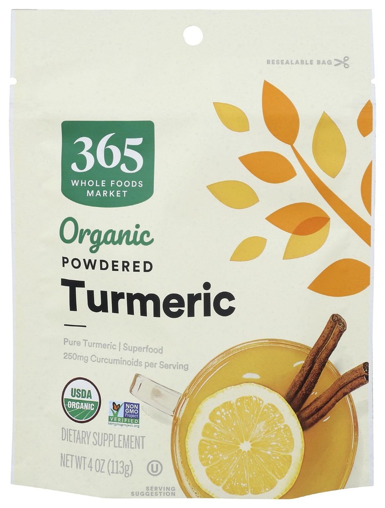 (3 Bags) 1/27 365 Whole Foods, Organic Turmeric Superfood Powder, 4 Ounce