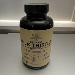 Garden of Herbz Organic Milk Thistle Supplement 80% Silymarin – 120 ct – 4/2028
