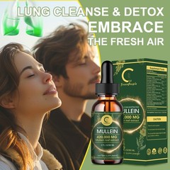 Mullein Drops for Lungs Herbal Mullein Extract-Lung Cleanse Healthy Respiratory