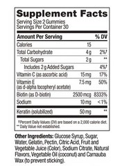 OLLY Undeniable Beauty Gummies Hair Skin Nails Biotin 2500 mcg 60 Count