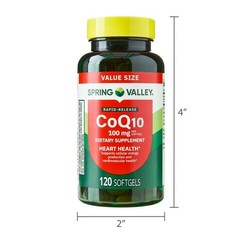 Spring Valley Rapid-Release CoQ10 Softgels 100 mg, 120 Count
