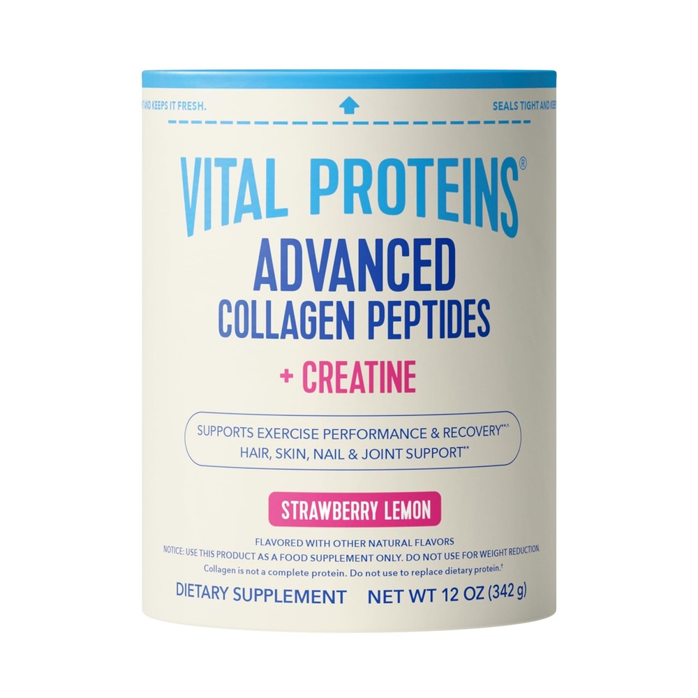 Vital Proteins Advanced Collagen Plus Creatine Strawberry Lemon 12 oz