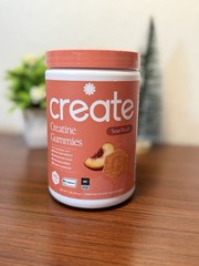 Create Creatine Gummies Sour Peach 90 Ct Creapure NSF Certified Sport Supplement