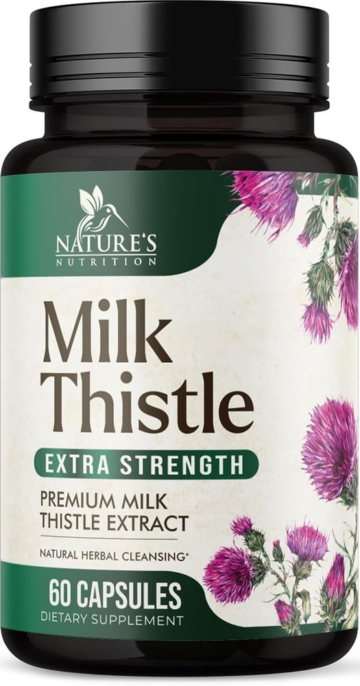 Milk Thistle Extract Liver Support Silymarin 60 Capsules