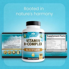 Brand New Vitamin B-Complex with Vitamin C & Folic Acid – 100 Capsules – , No…