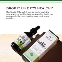 Liquid Chlorophyll Drops Peppermint Flavored 2 oz Vegan Digestive Health Detox