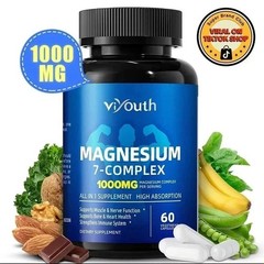 1-3PCS Viyouth Magnesium 7 Complex Capsules 60 Count Sleep Support Bone Health-+