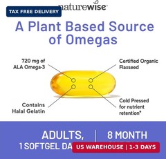 Flaxseed Oil 1200 mg, Fish Free Omega 3 6 9 with 720mg ALA – CCOF Cer