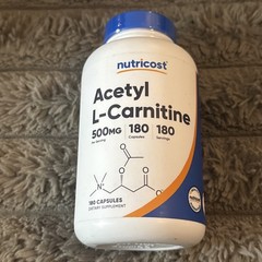 Nutricost Acetyl L-Carnitine 500mg, 180 Capsules – Non-GMO and Gluten Free