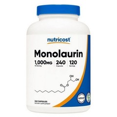 Monolaurin Capsules 240 Count 1000 Mg by Nutricost