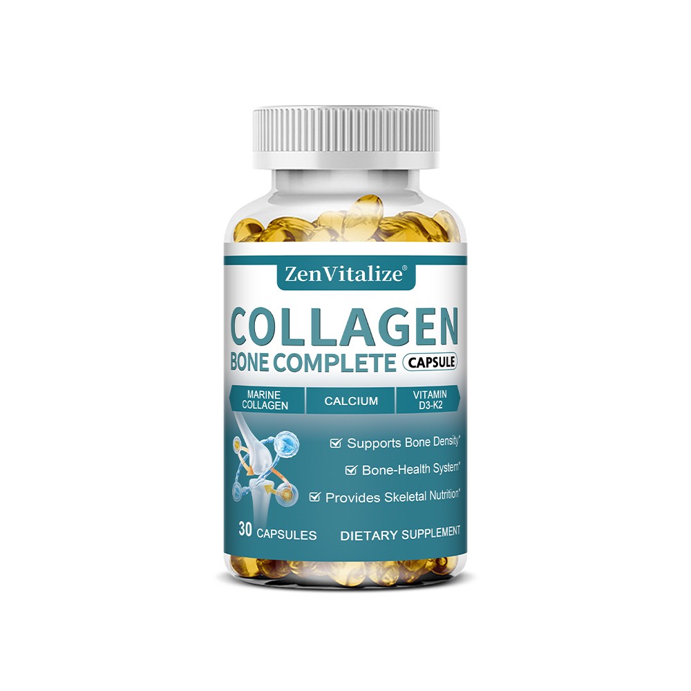 Collagen Bone Complete 30-120 Softgel Restores Skin Firmness Protects Nail Plate