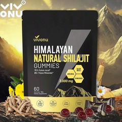 VivoNu Natural Himalayan Shilajit Gummies. Pure SHILAJIT / 60 Gummies