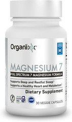 Organixx Magnesium 7 Supplement, Natural Magnesium Capsules for Sleep Support