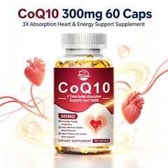 CoQ10 300mg 60 Caps 3X Absorption Heart & Energy Support Supplement