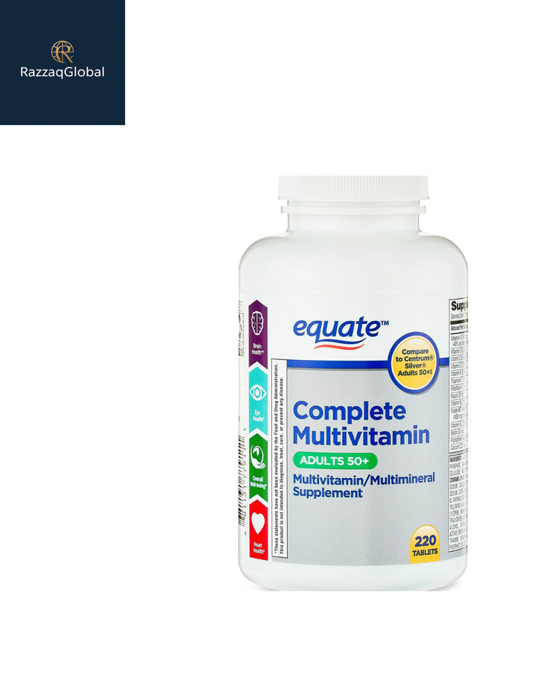 Equate Adults 50+ Multivitamin/Multimineral Tablets 220ct (Centrum Silver Compar