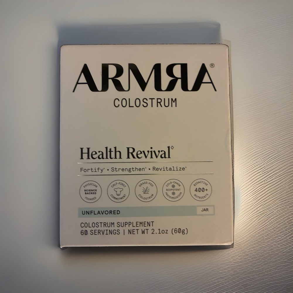 ARMRA Colostrum Health Revival Unflavored 60 Servings 2.1 oz NEW Sealed