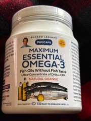 Andrew Lessman Maximum Essential Omega-3 720 Capsules Exp. 12/30/2028