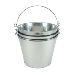 5-Quart Galvanized Pail Beer Bucket 9x9x7 inches (Pack of 3) 3Pack