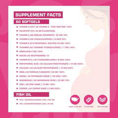 Pregnaforte 1 a Day Prenatal Vitamins for Women 2 Month: Folic Acid, Fish Oil…