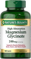 Nature’s Bounty High Absorption Magnesium Glycinate 240mg 180 Capsules