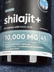 Thinbi Pure Himalayan Shilajit W/Ashwagandha & Minerals 90Capsules Exp: 11/28