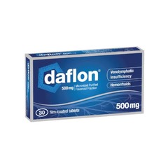 3 X Daflon 500mg Tablets 30 Count – Plant-Based Flavonoid Supplement Free Ship