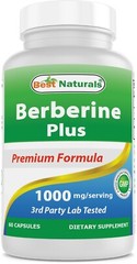 Best Naturals Berberine Plus 1000 mg 60 Capsules – Healthy Cholesterol