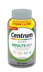 Centrum Silver Adults 50+ 325 Tablets Multivitamin Supplement EXP 04/2027