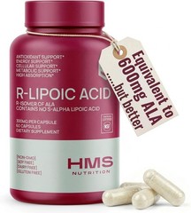 R Lipoic Acid 300mg Capsules, High Potency Antioxidant Vegan NSF Certified