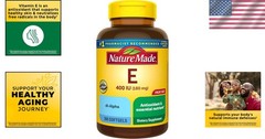 Vitamin E 180 mg 400 IU dl-Alpha, Dietary Supplement for Antioxidant and Skin…