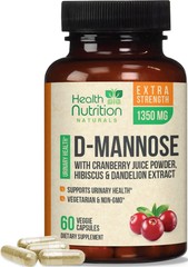 D-Mannose Capsules 1350mg with Cranberry UTI Support & Cleanse, Bladder Health