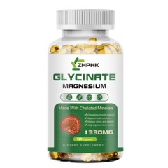 Magnesium Glycinate Chelated 1330mg For Muscle,Nerve Sleep, 120 Vegan Capsules